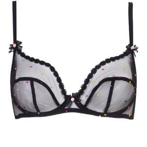 💔sold 💔Agent Provocateur sheer black Poppie bra 34B